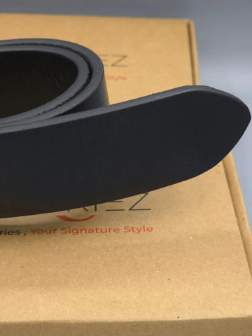 Black belt on a cardboard box with 'Zara' branding